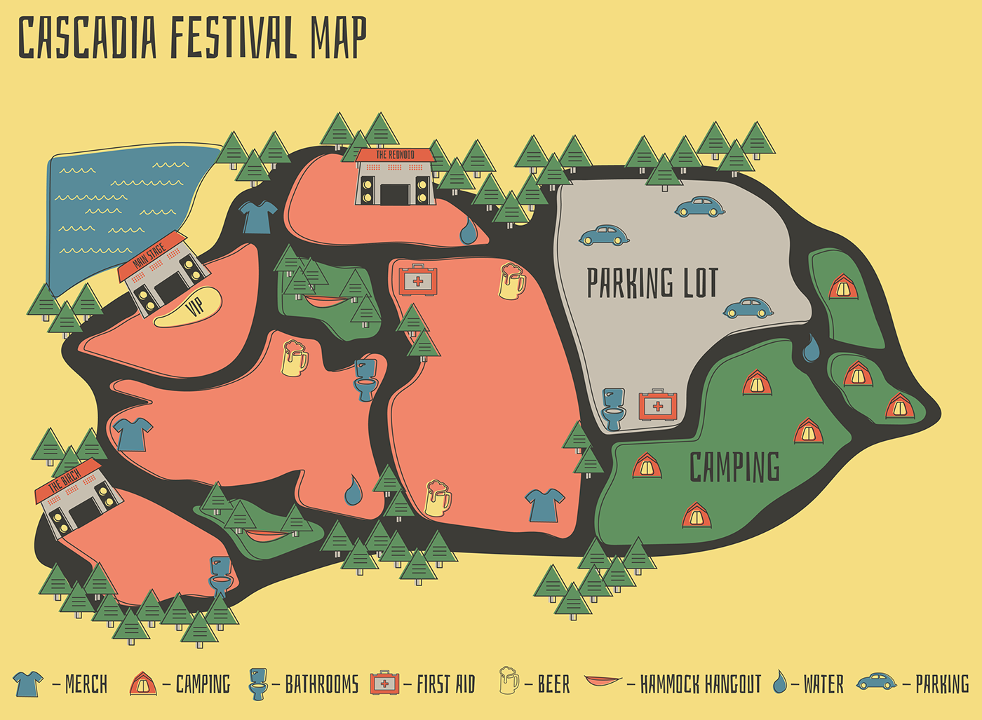 Music Festival app design Web Design 