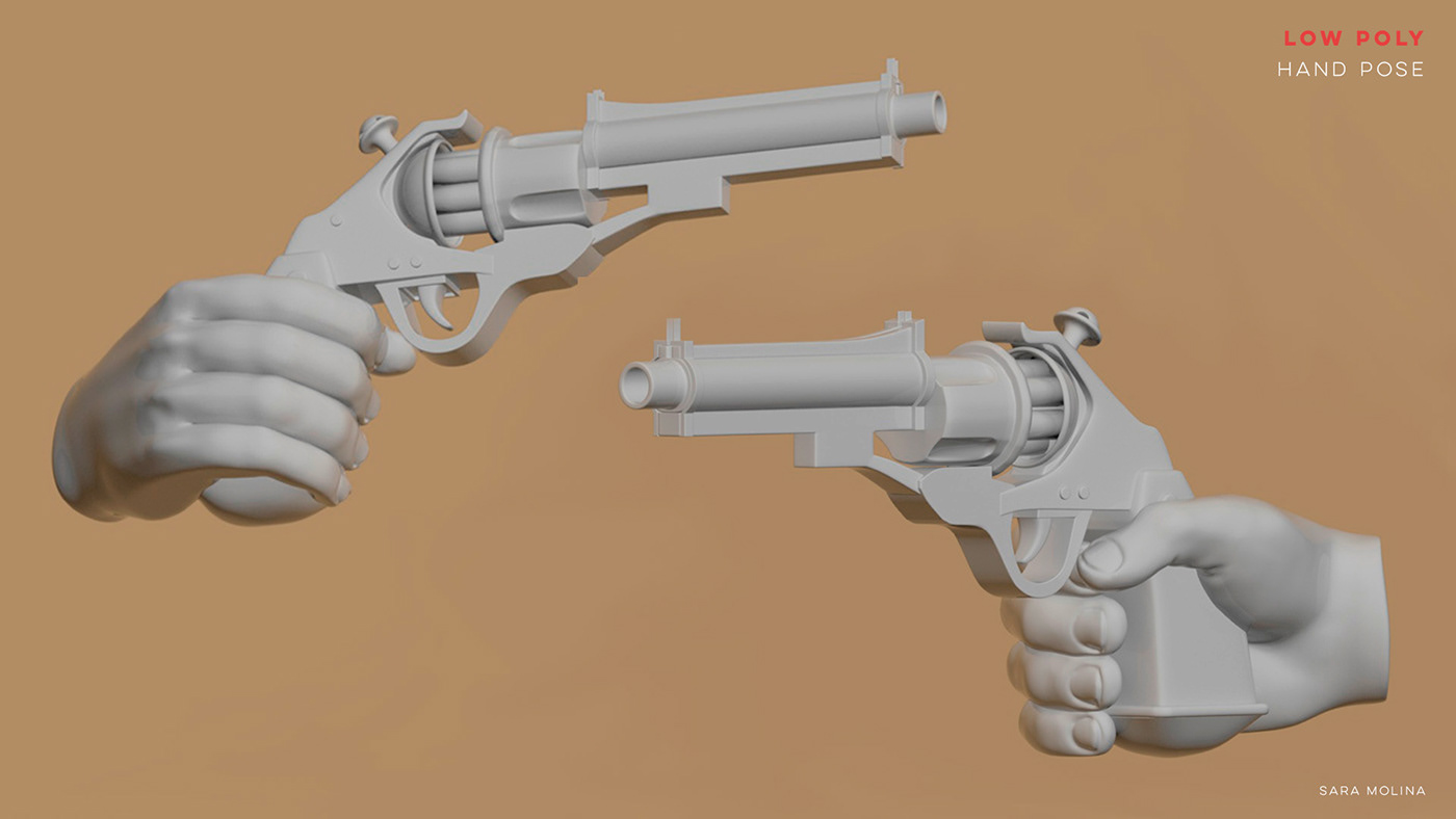 prop assets 3D game Weapon pistol Gun steel wood dai gyakuten saiban