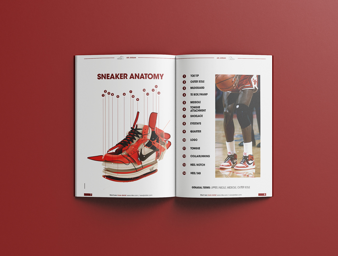 brochure calendar catalog catalogo Catalogue flyer InDesign jordan Jordans Nike