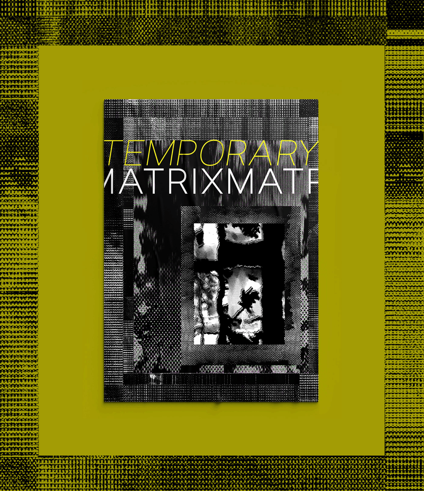 design Glitch matrix poster temporaty