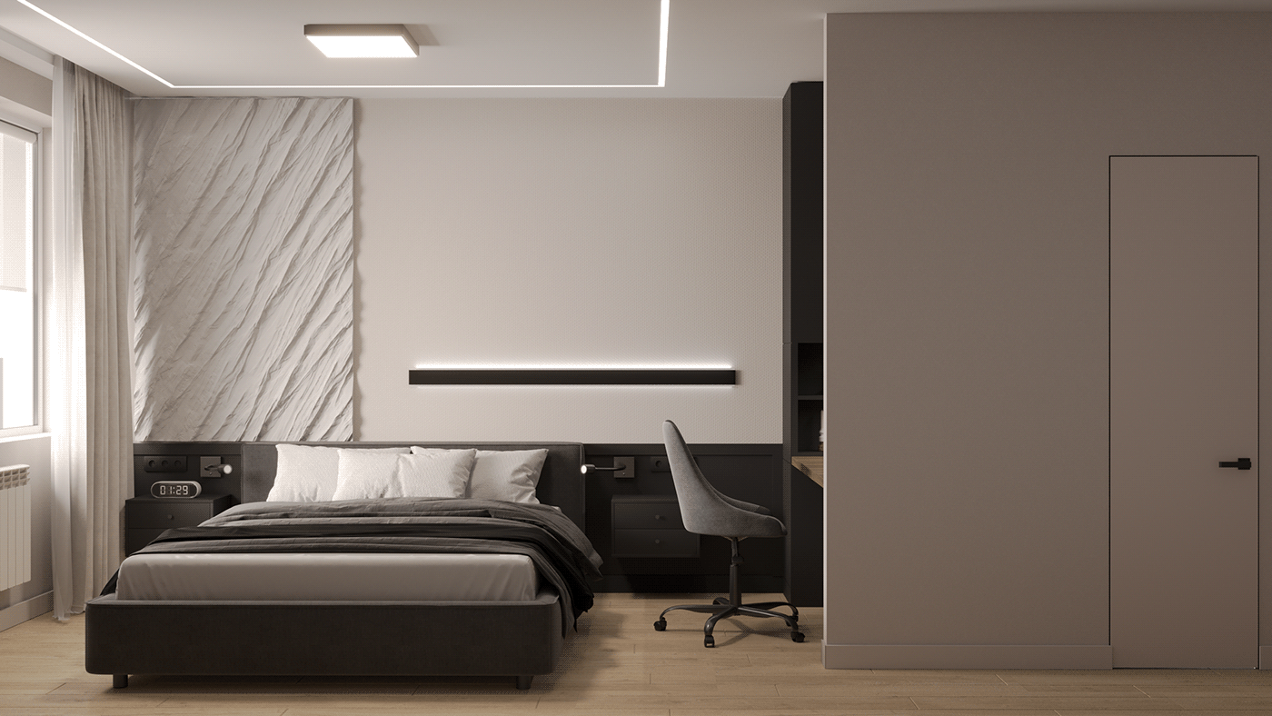3D 3ds max room bedroom Render visualization corona vray archviz