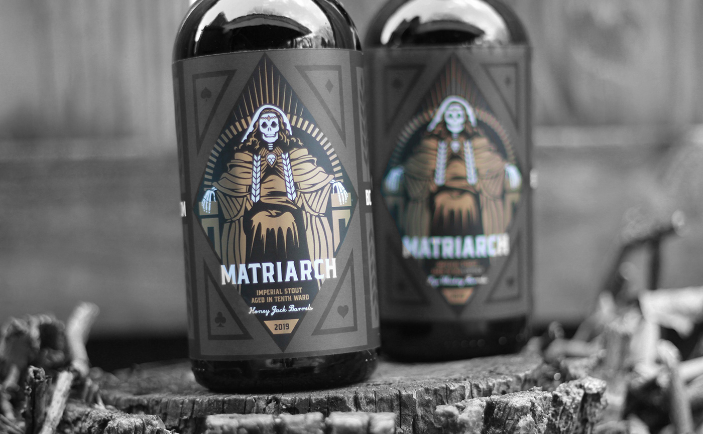 beer bottle Label matriarch Packaging queen