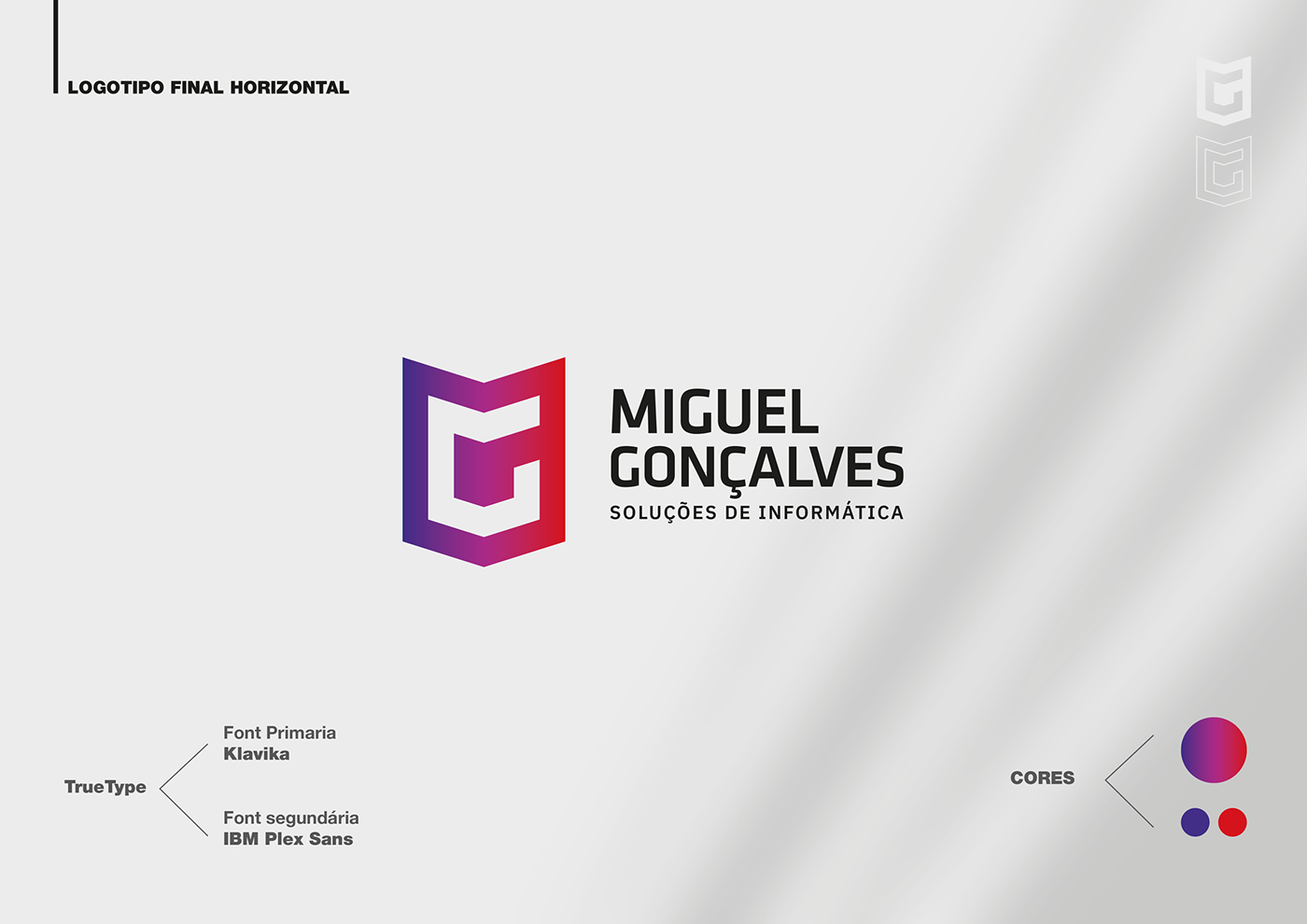 Braga criativo gabrielcosta.pt Graphic Designer identidade visual Logotipo Miguel Gonçalves  Portugal processo SOLUÇÕES DE INFORMÁTICA