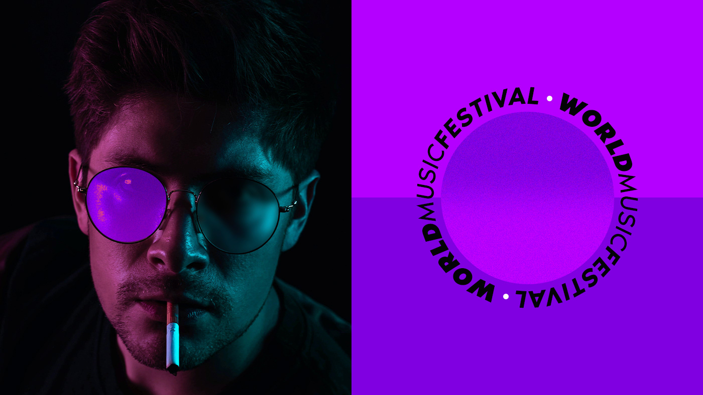 3D app design eletro festival free Layout Mockup music purple