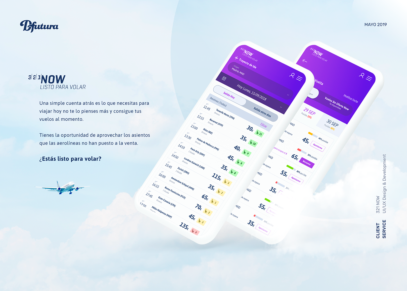 flight Fly Travel Travell app web app clean presentation purple