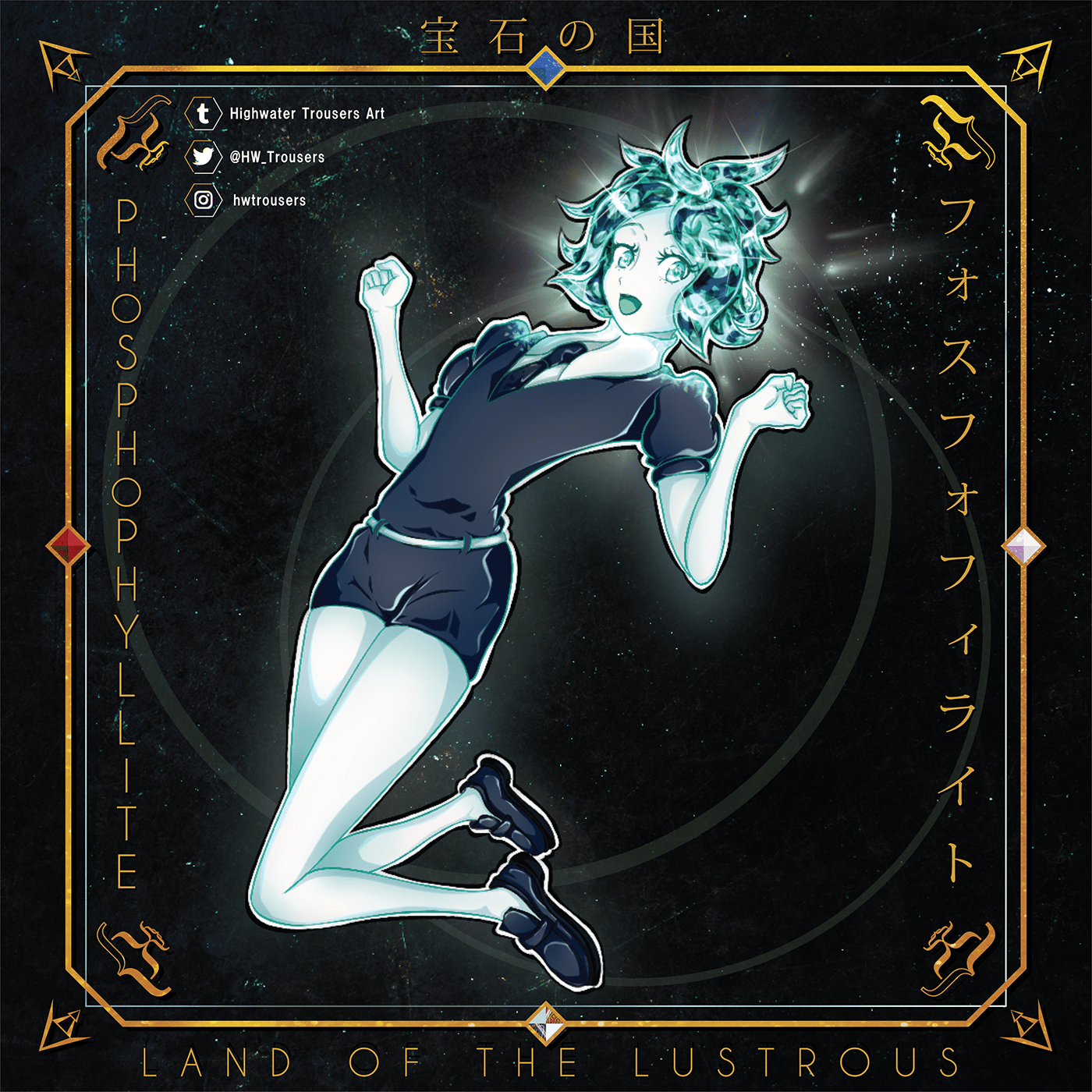 Phosphoyllite, the best gem from the hit show Houseki no Kuni / Land of the Lustrous.