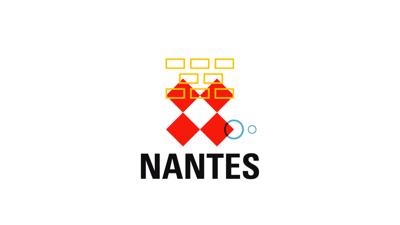 Sample of Nantes logos created with the flexible identity process