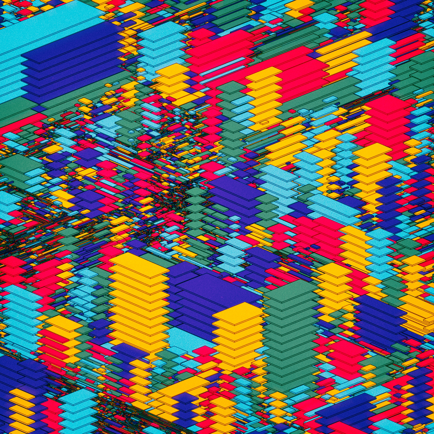 processing generative ortho geometric abstract design art code math city