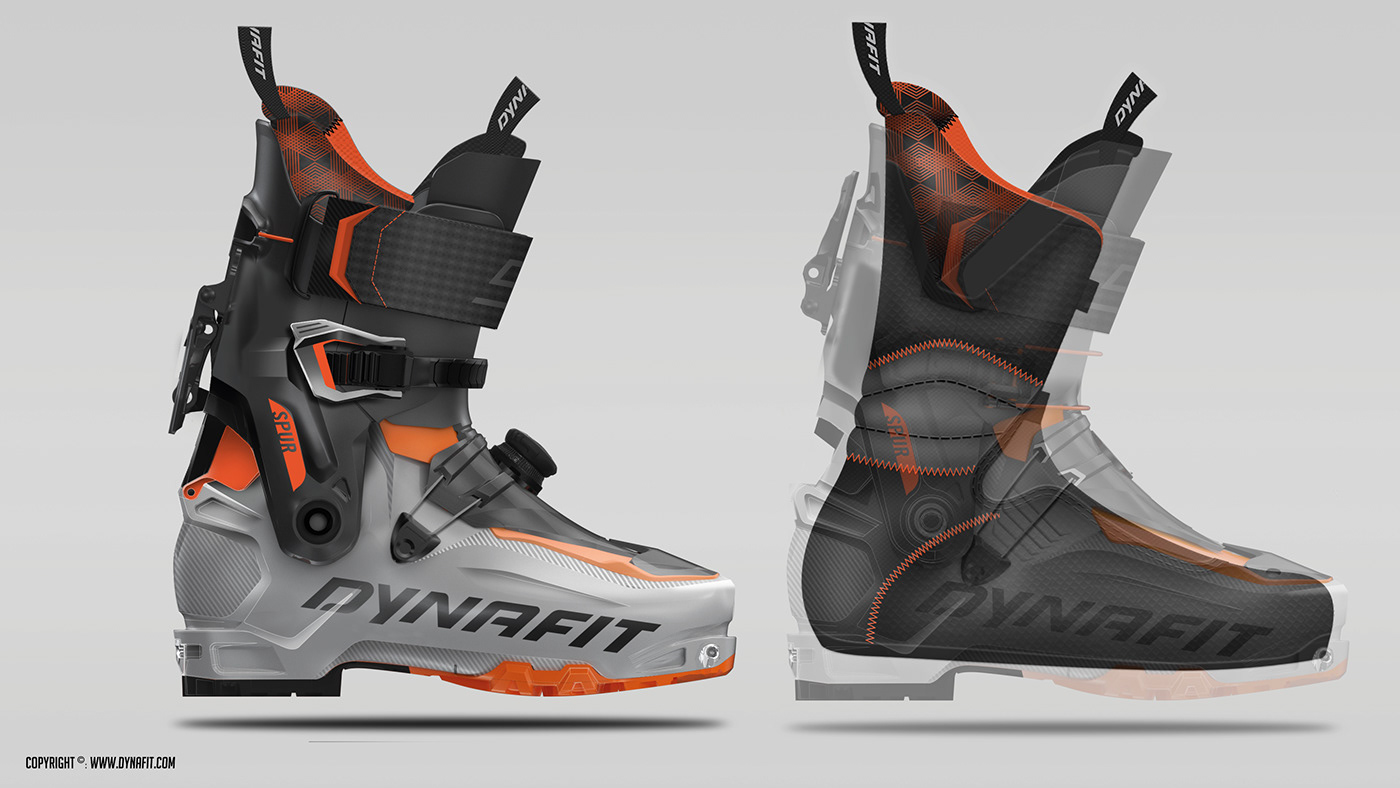 boots footwear design product 3D vray ISPO mountaineering Ski skiboot