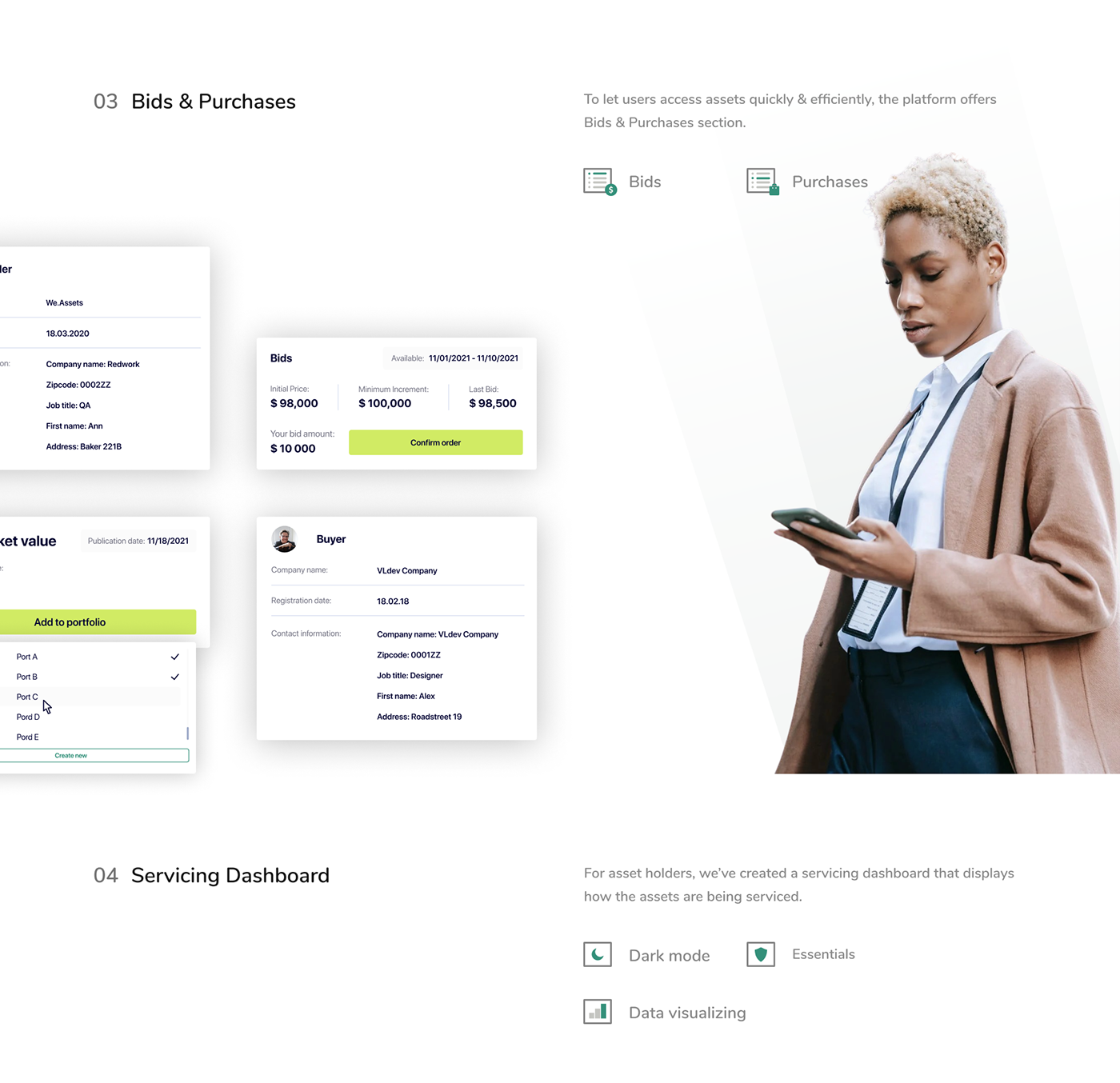 Financial Dashboard Fintech insurance Interface Investment Marketplace platform design UI ux Web Design 