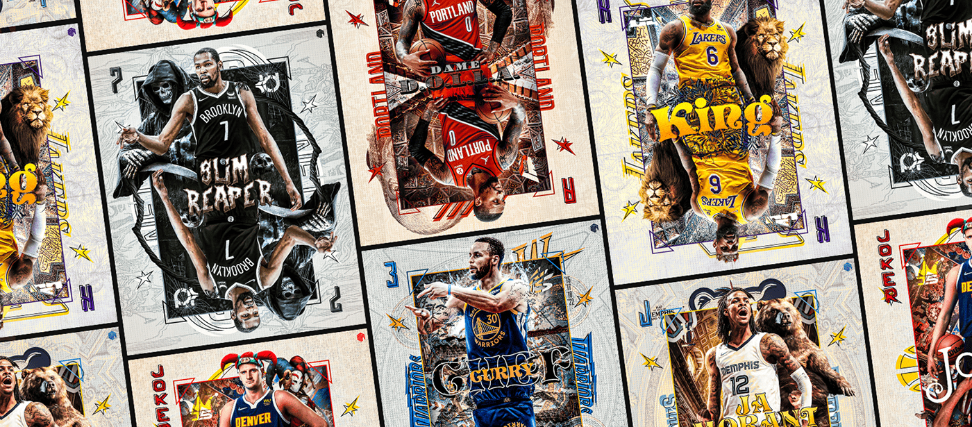 art basketball design graphicdesign LeBron James NBA Playing Cards SMSports sports Sports Design
