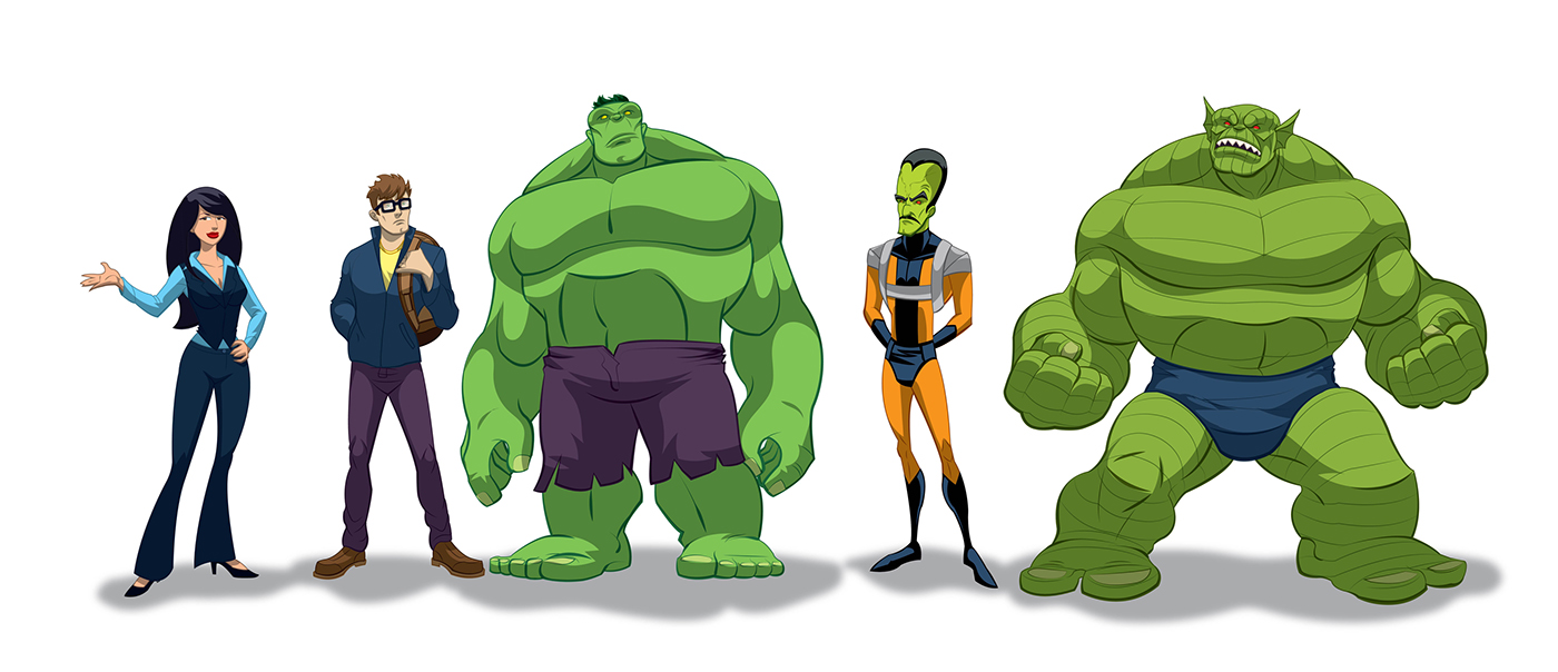 Hulk abomination banner leader cartoon animated animation  Illustrator ILLUSTRATION 