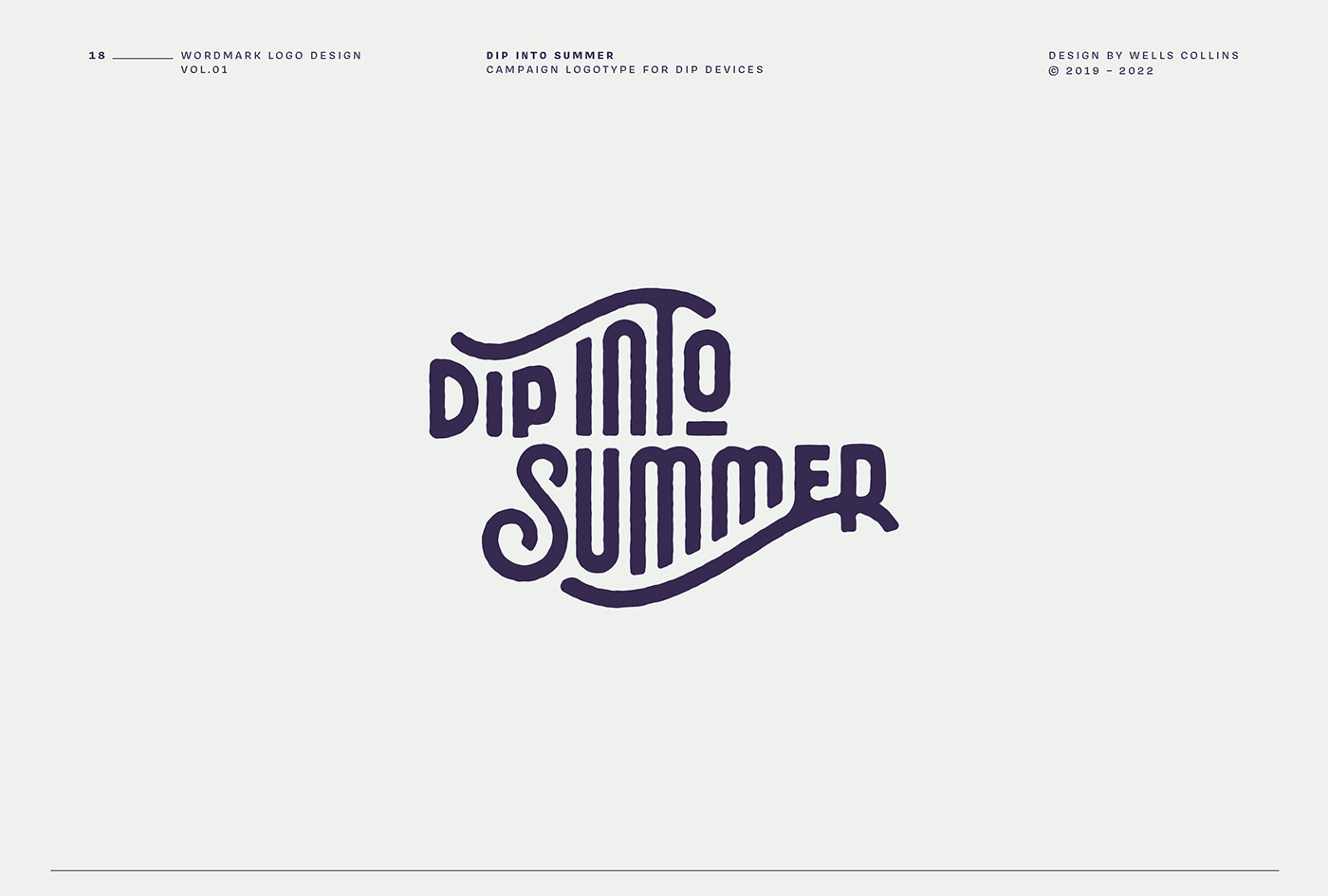 Dip Into Summer lettering logotype for Dip Devices summer sale campaign