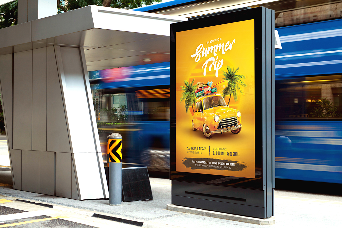 graphicriver flyer poster template photoshop summer holidays vacation trip Promotion