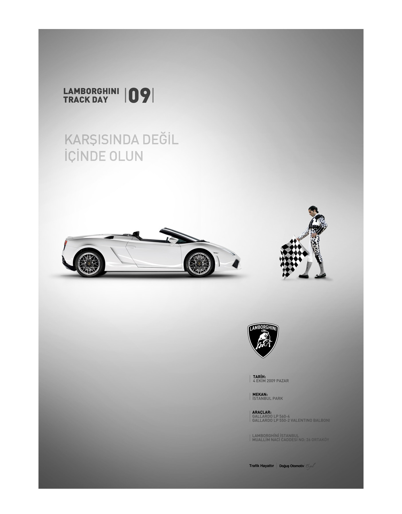 car automotive   lamborghini Formula 1 f1 bull poster Invitation DDB&Co black and white istanbul Turkey