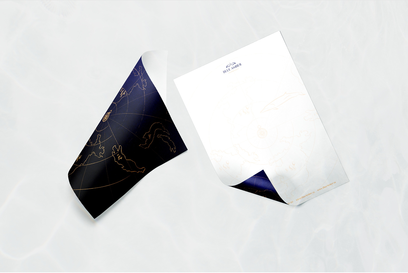 black blue brand identity Ecommerce Fragrance gold Packaging perfume sea wheal
