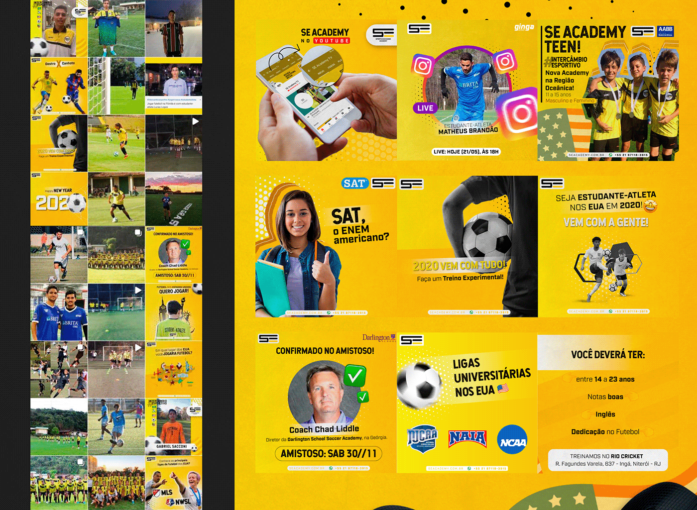 conteúdo design gráfico escola futebol inspiration marketing   marketing digital mídia social soccer Socia Media