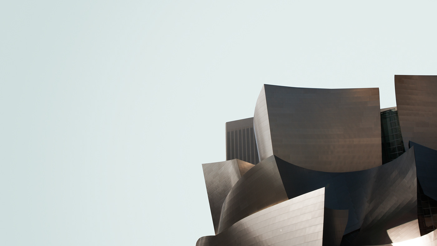Walt Disney Los Angeles concert hall architecture modern architecture building city light curve shape