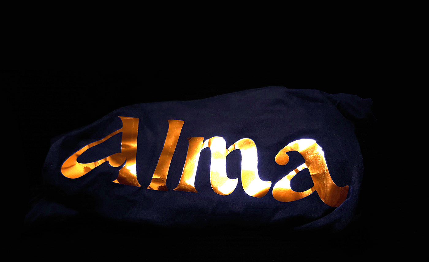 alma music harvest art nouveau brand david espinosa dj producer electronic music gold logo Type Sailor lettering