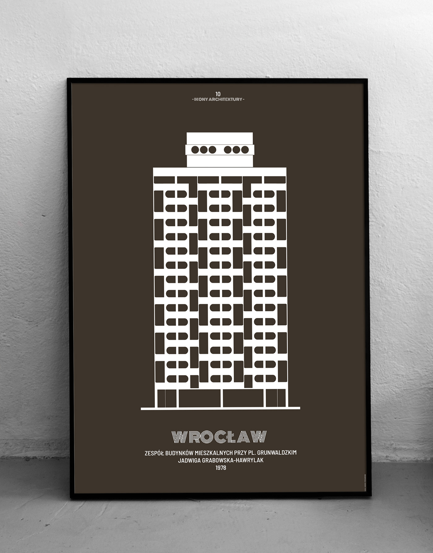 wroclaw Brutalism Poster Design minimalist ILLUSTRATION  artwork sedesowiec