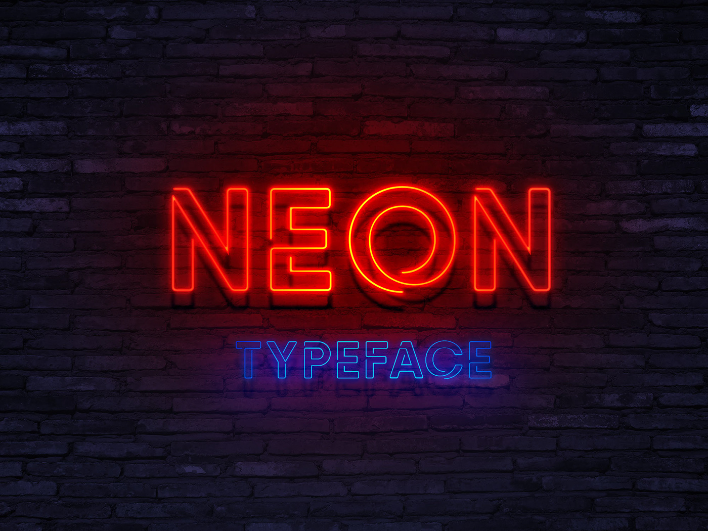 free download Free font freebie free typeface free neon free light font