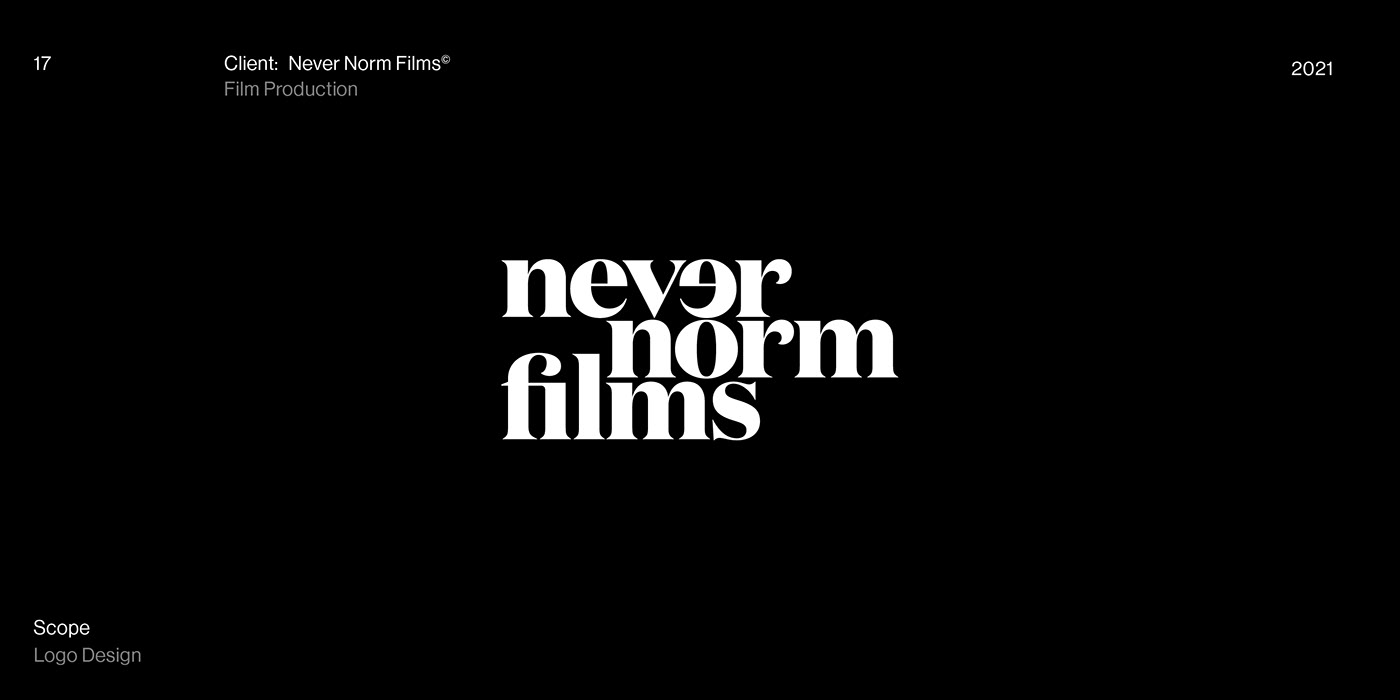 Never Norm logotype design