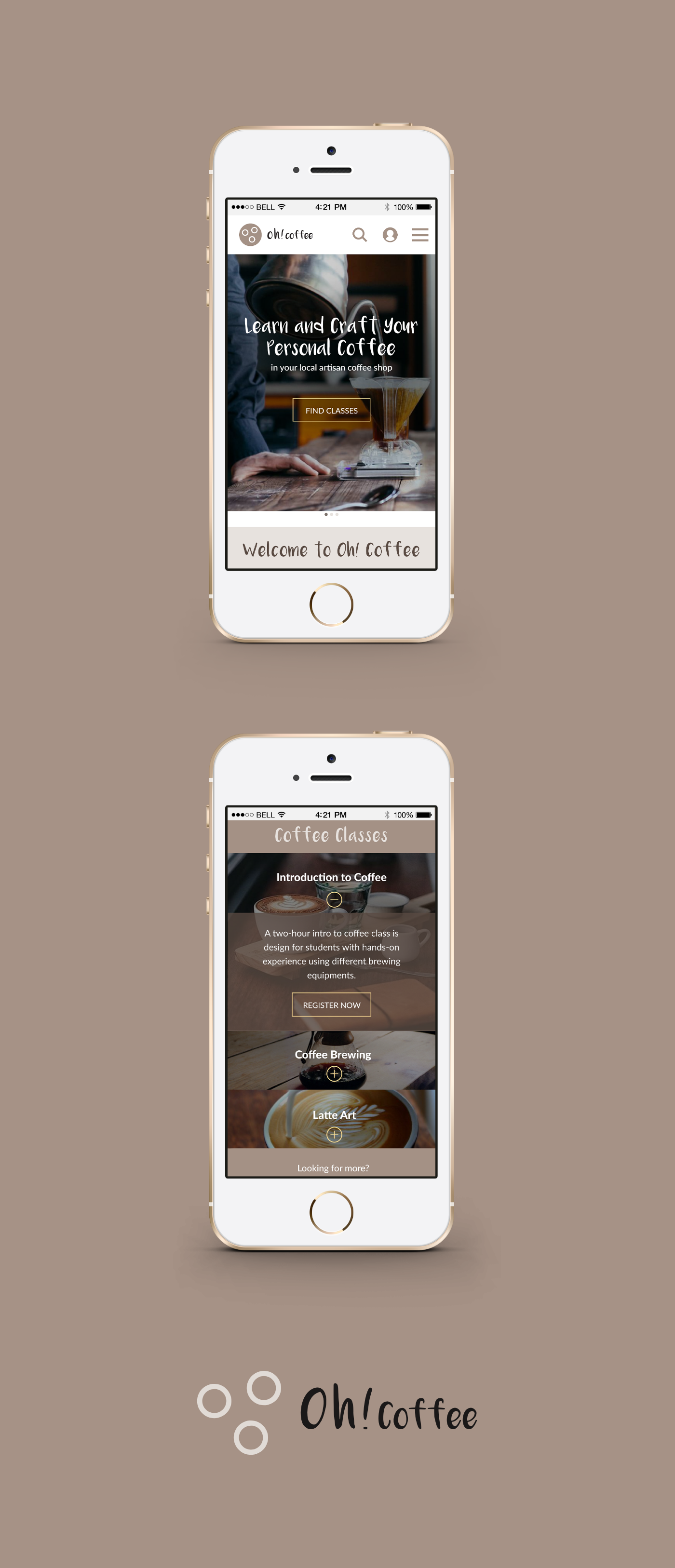 ux UI front end Website Coffee Interface interaction design strategy mobile