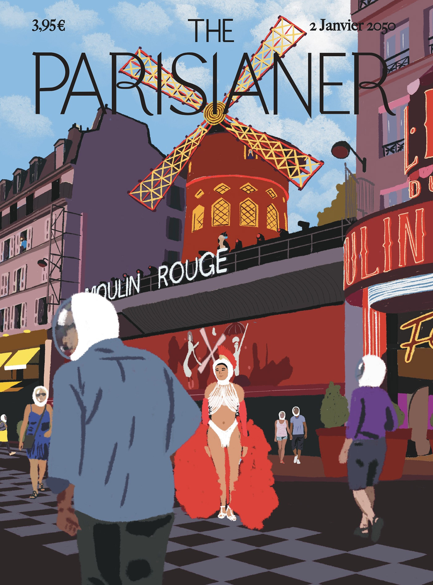 ILLUSTRATION  Moulin rouge Paris magazine Magazine design Magazine Cover the parisianer