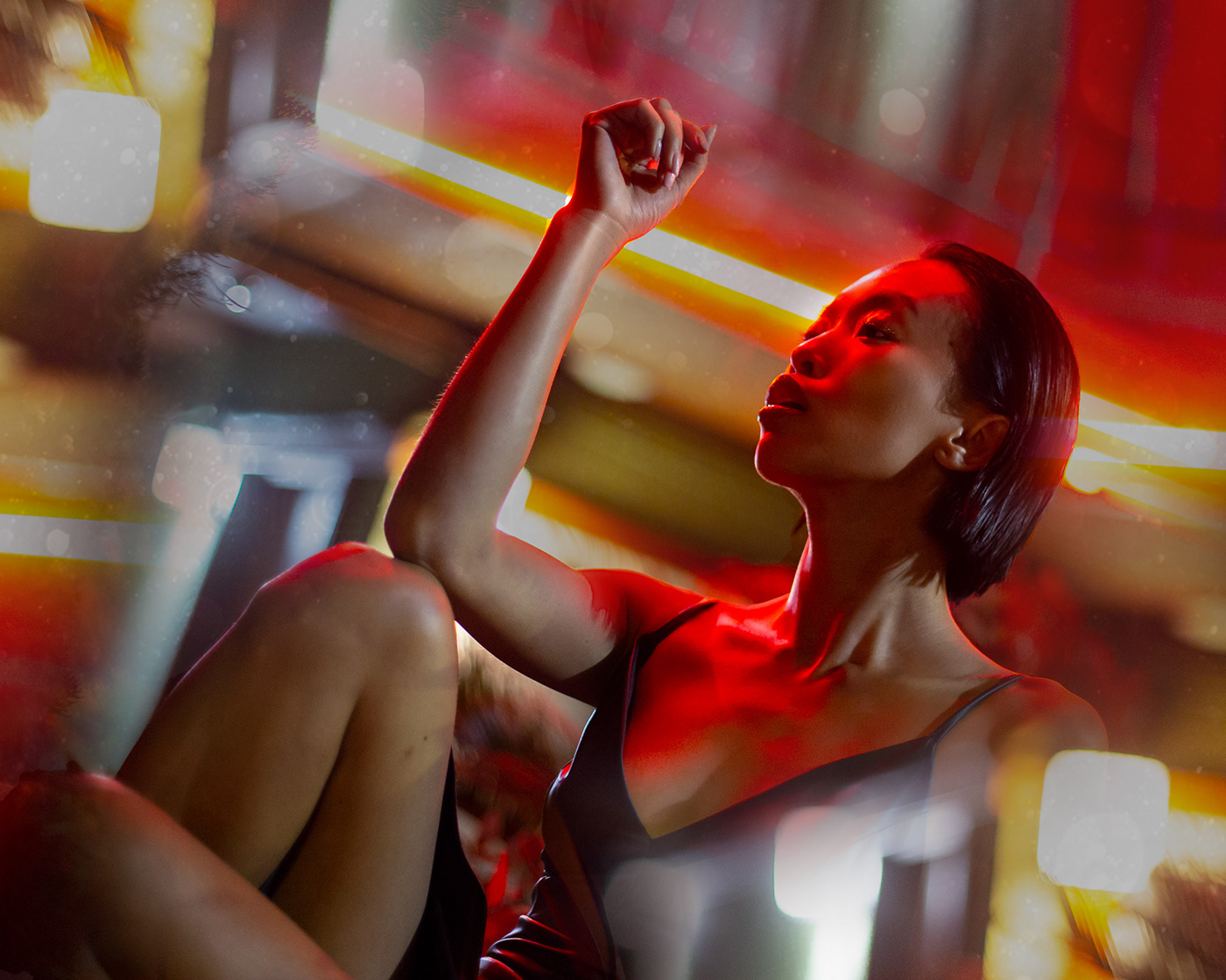 neon chinatown red color lights model asian