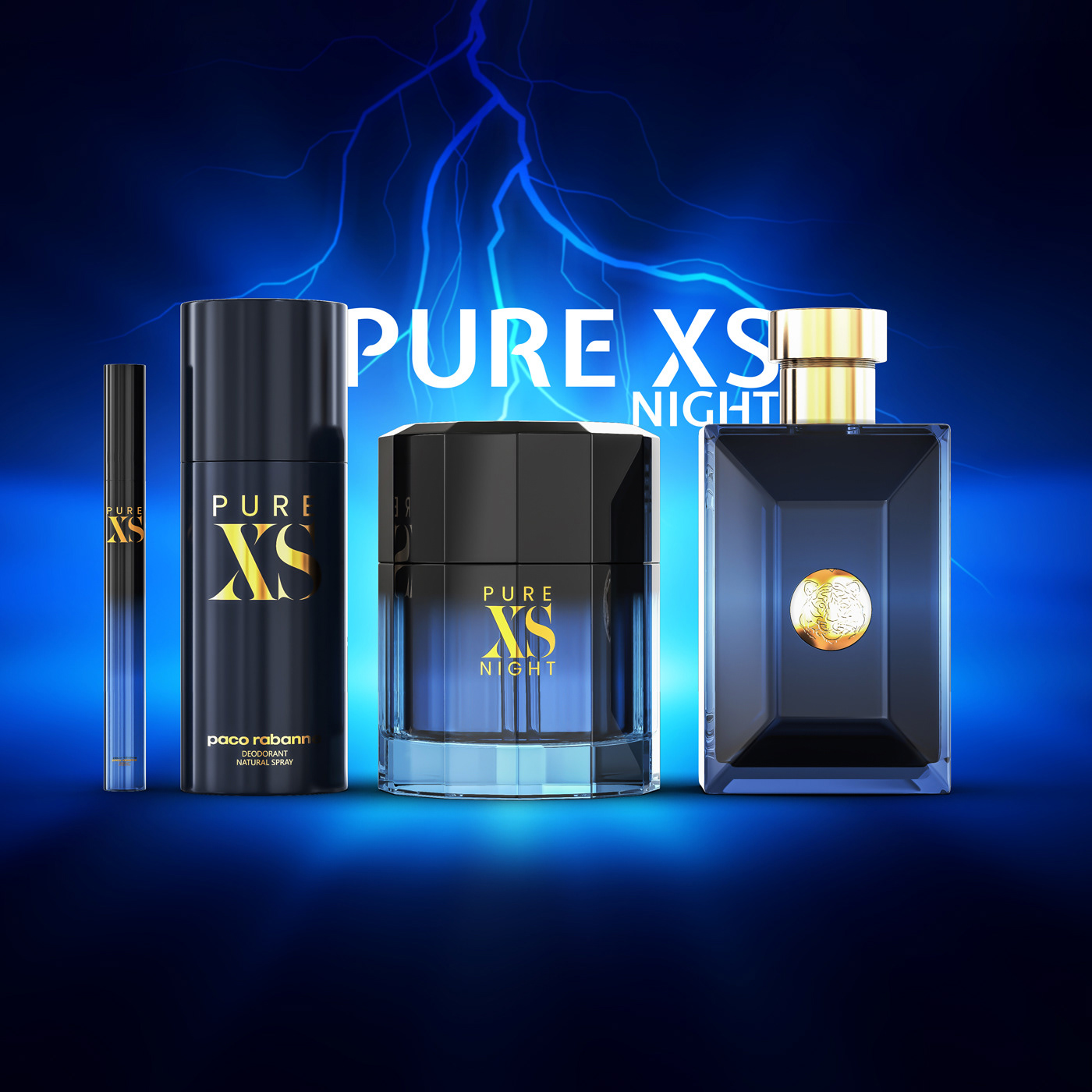Fragrance keyshot render night perfume perfume bottle perfume packaging Perfumes product design  pure xs Pure XS Night