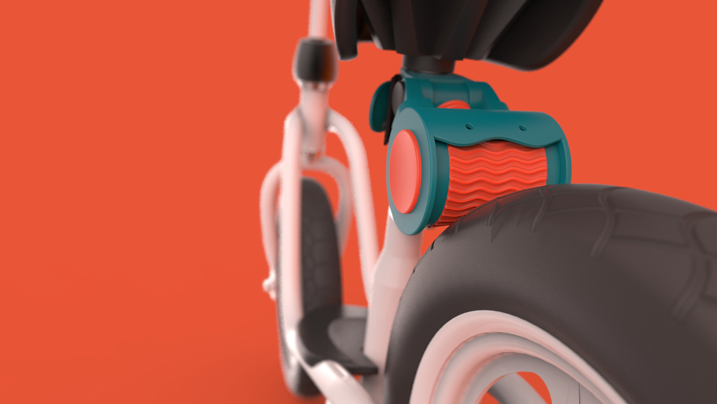 Adobe Portfolio design concept balance bike addon interaction Haptics Haptic Interfaces user Interface UI Surfaces communication toddler safety