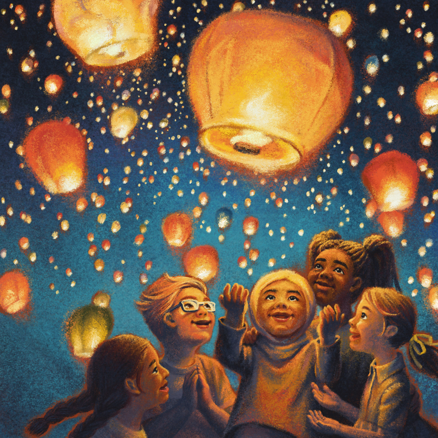 asian asianillustrator childrensbook kidlitart picturebook picturebookillustration children korean lantern night