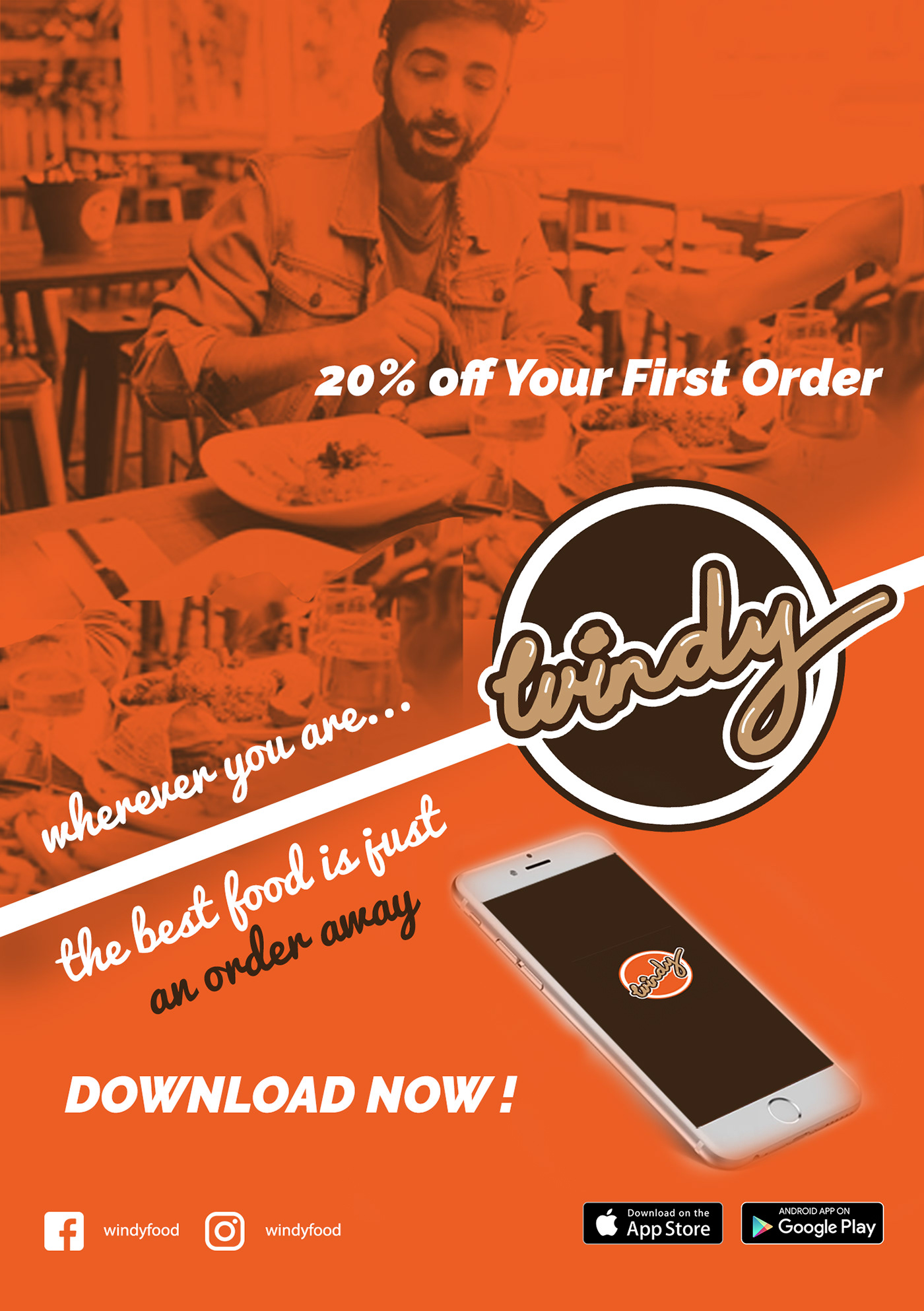 restaurant flyer graphic design  Food  online restaurant Order Food