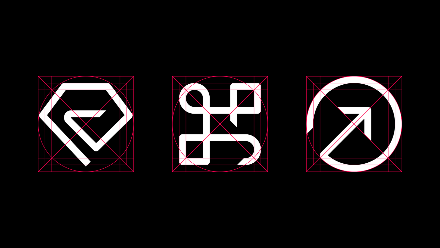 brand identity Logo Design visual identity Brand Design crypto Fintech neon connected