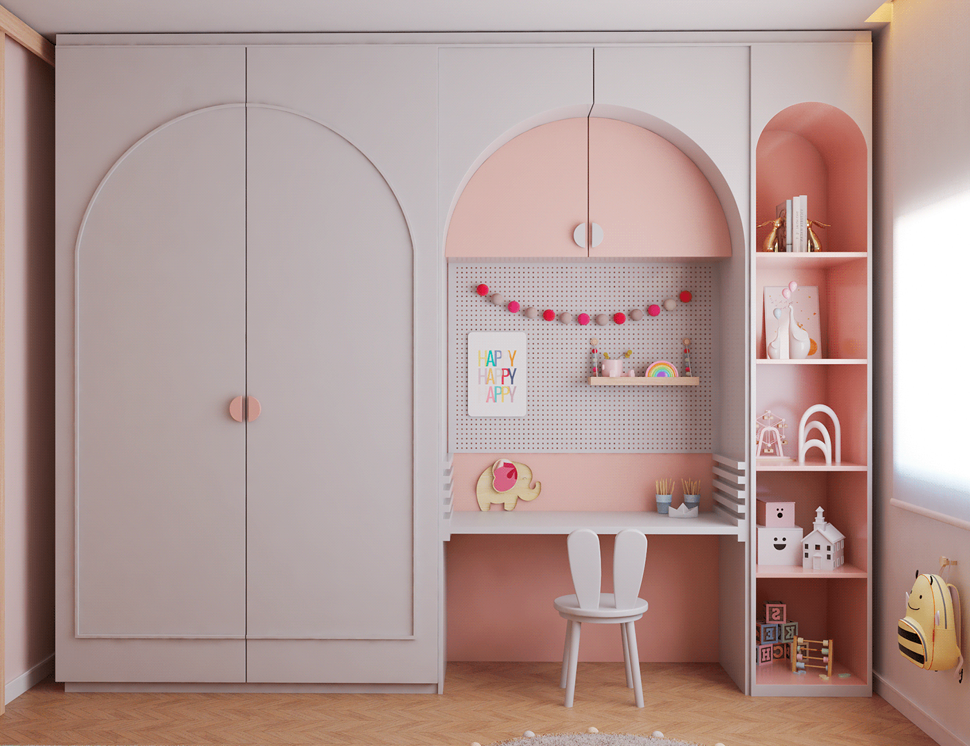 3D architecture ARQUITETURA baby room bedroom Interior interior design  Quarto de Menina Render vray