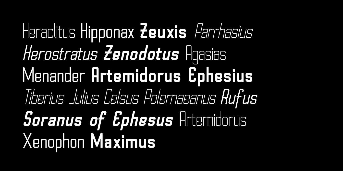 akropol condensed condensed font Ephesus font lettering modern sans serif Typeface typography  