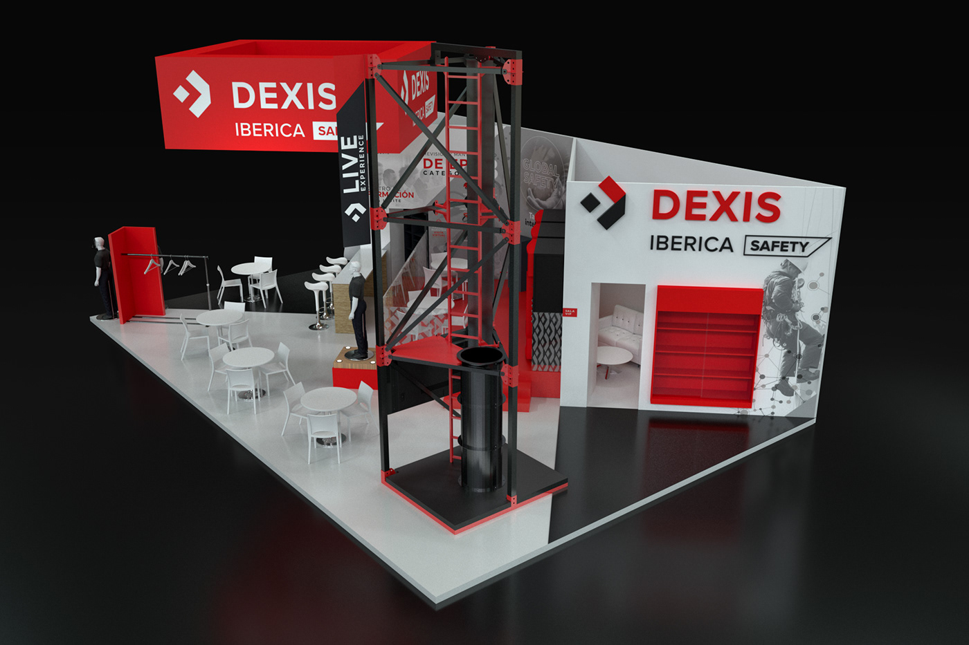 design DEXIS SAFETY exhibiton Fair Ibérica products safety Show SICUR Stand