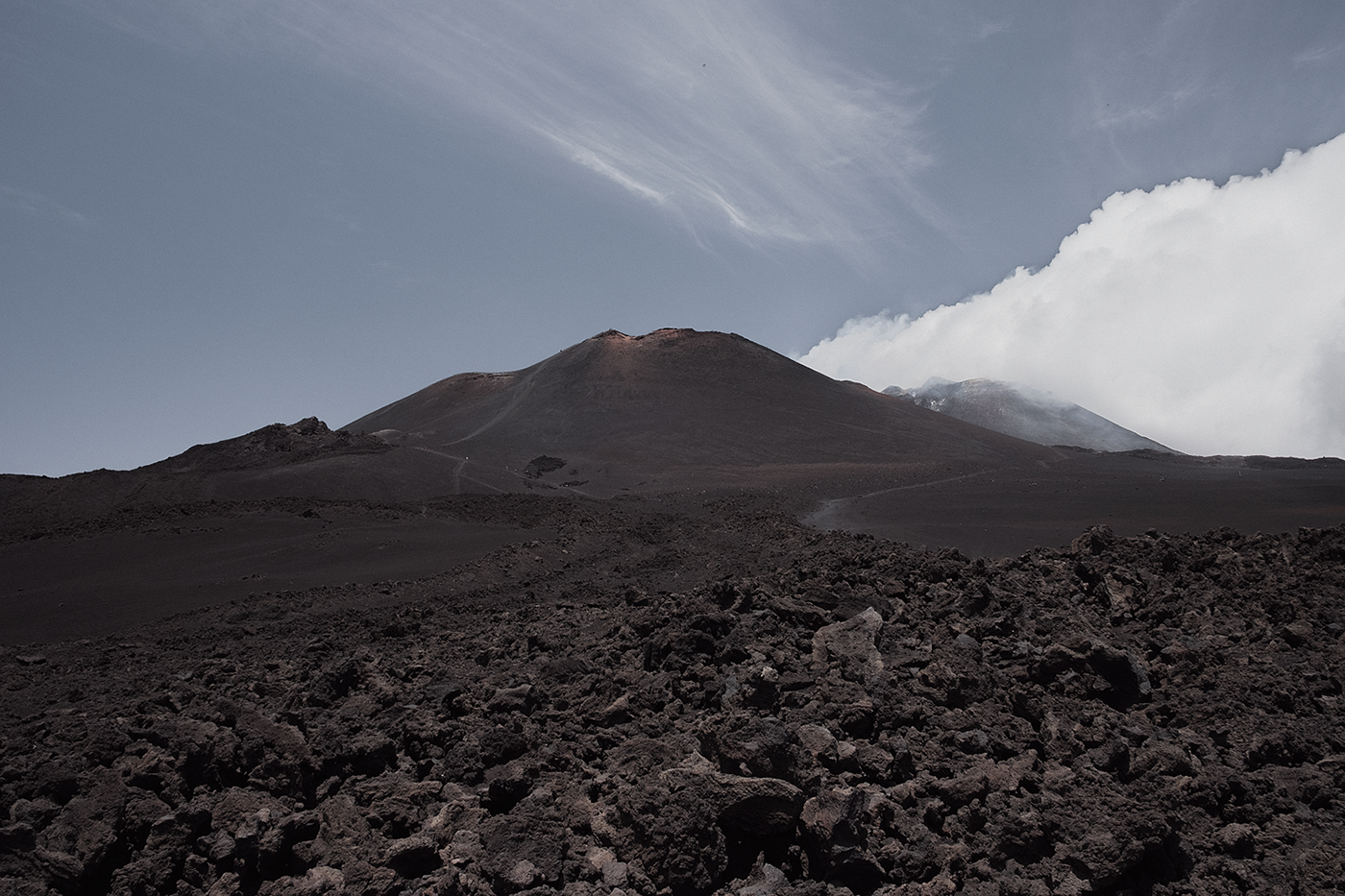 Italy Mount Etna Nature Photography  volcano Landscape contrast dog mountain path