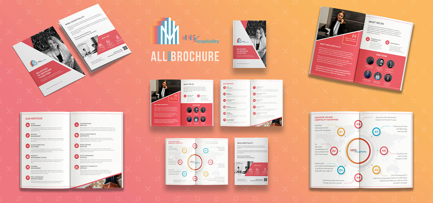 Brochures of a company designed by CodeDote