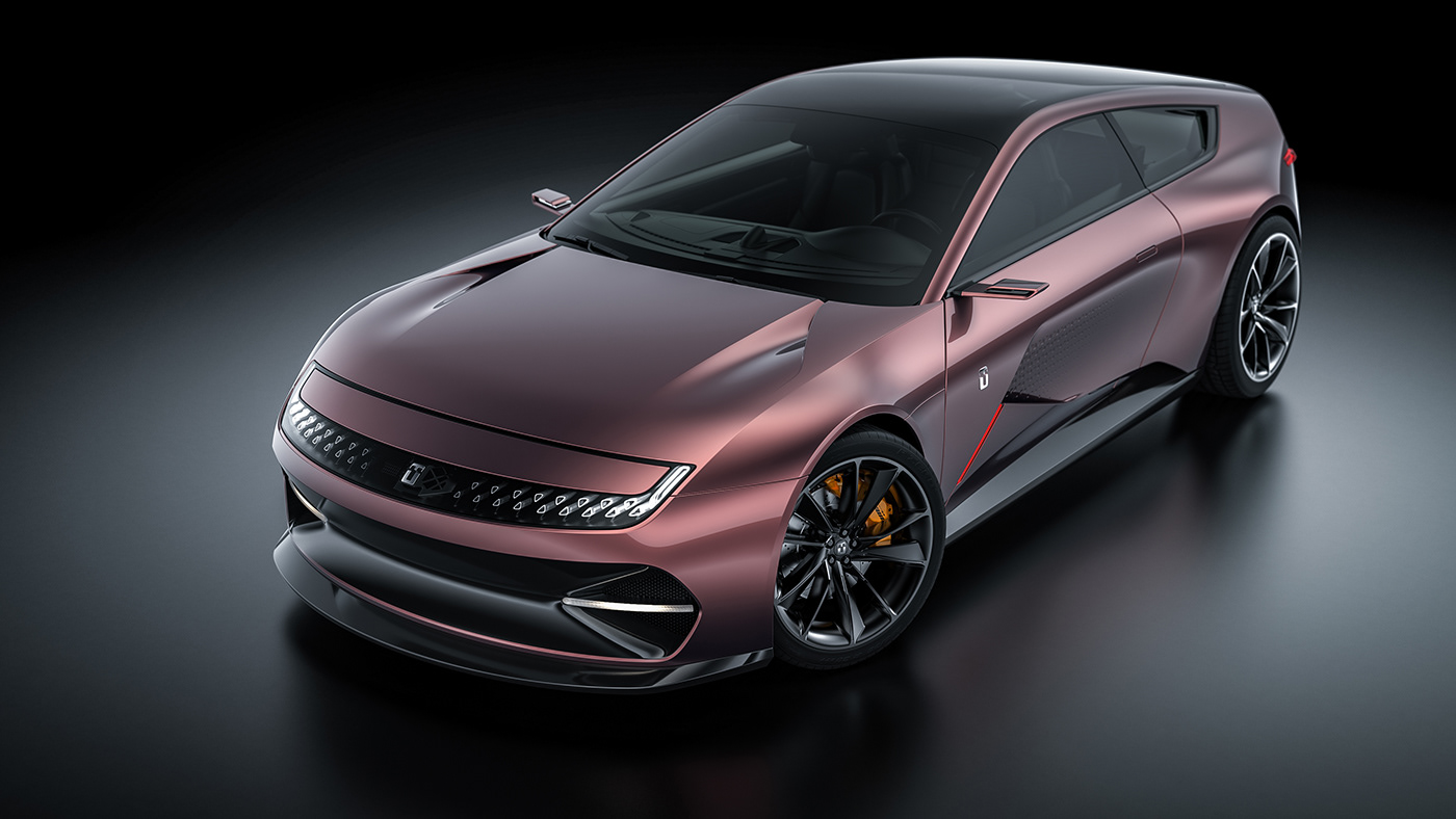 3D automotive   car design CGI clean concept elegant modern simple visualization