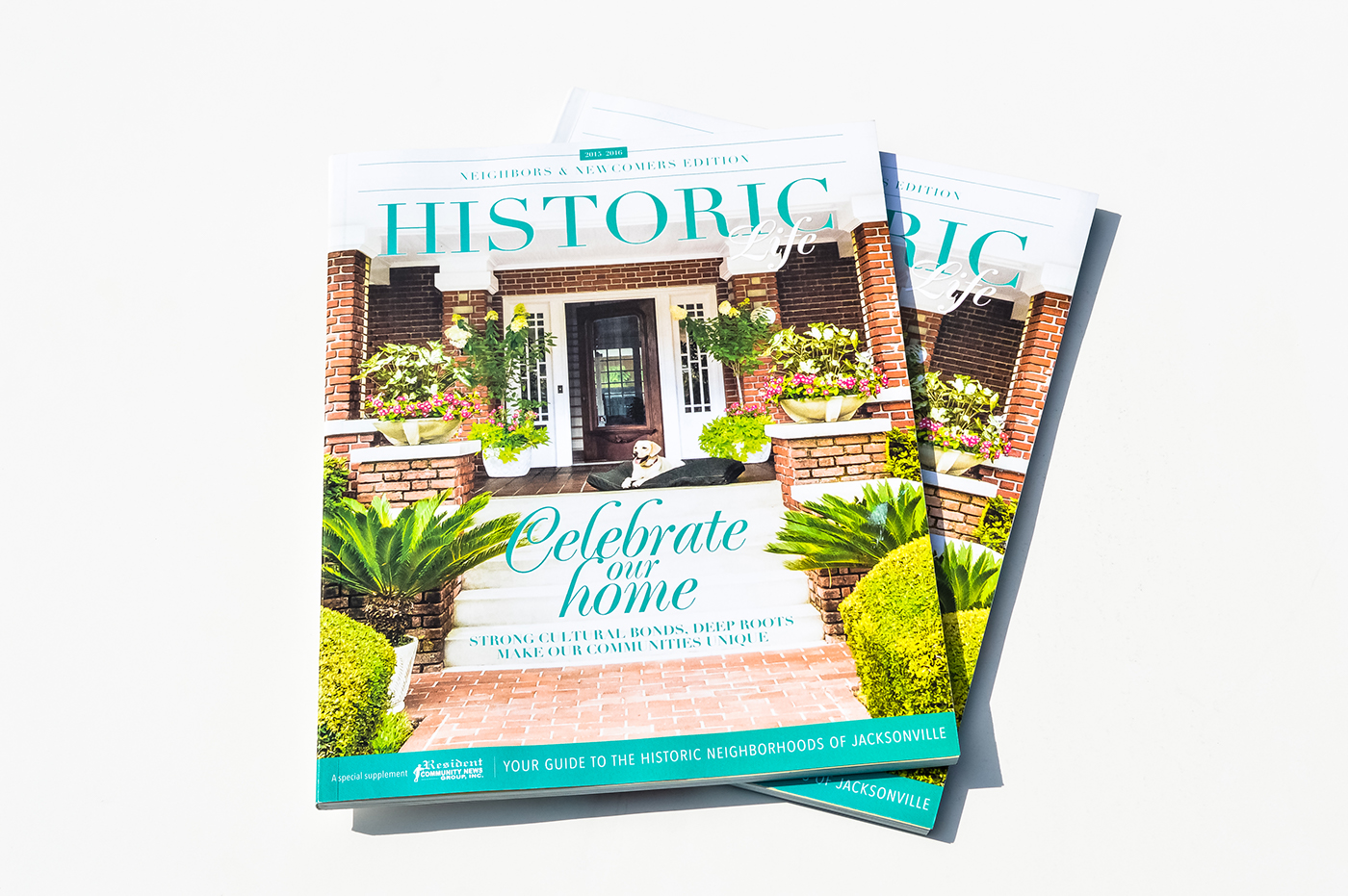Magazine design local publication Historic Life Newcomers Guide jacksonville florida Resident Community News