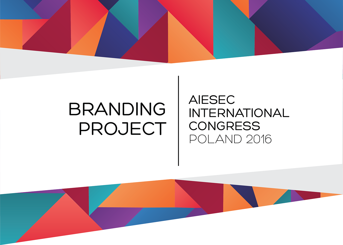 AIESEC conference Event logo geometric tangram worldmap Global International congress poland map polska polish colorful