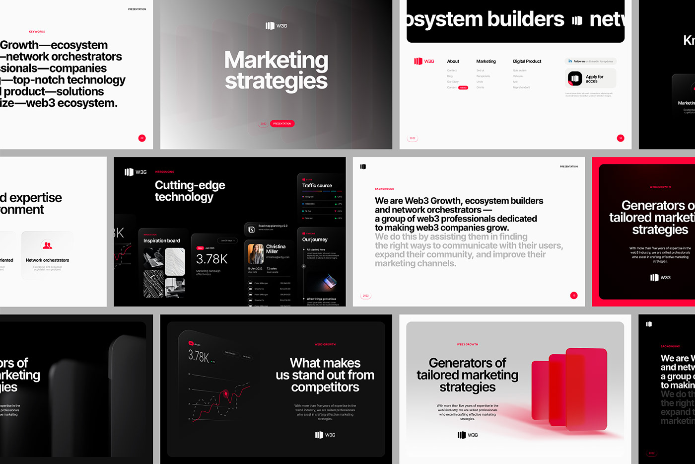 branding  marketing   graphic design  logo brand identity red black Event solutions pr services social media growth