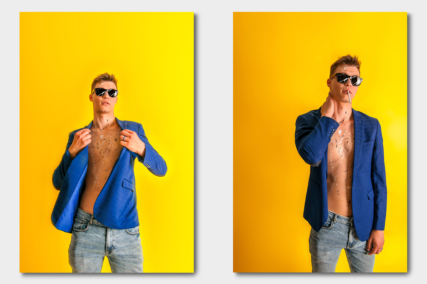 арт portrait portrait photography male yellow vibrant colorful