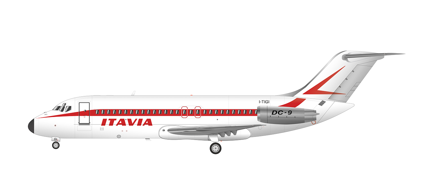 dc9 itavia sketch italia mcdonnell douglas DC-9