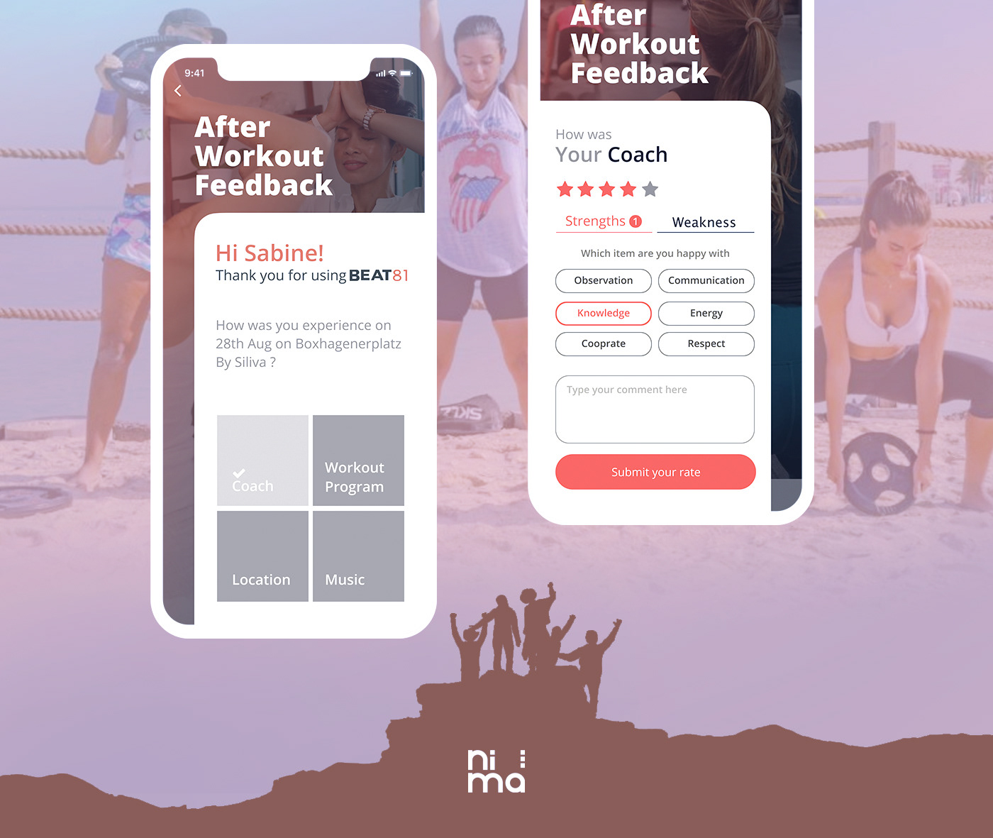 fitness gym Mobile app Outdoor UI UI/UX user experience user interface ux workout