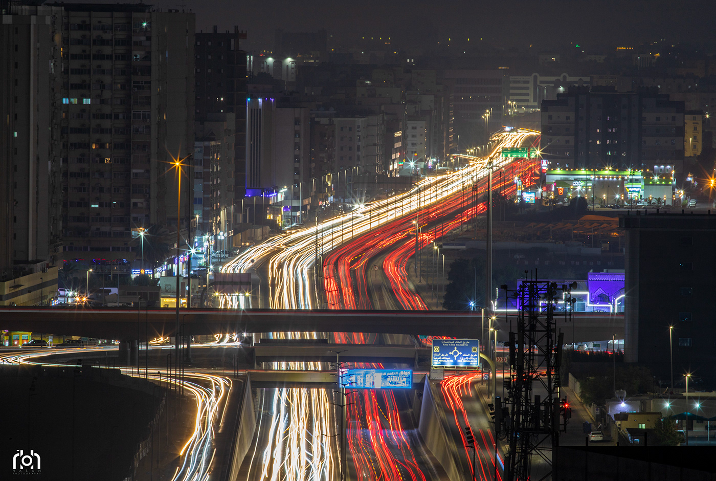 jeddah Saudi Arabia light trails traffic Photography  street photography night life