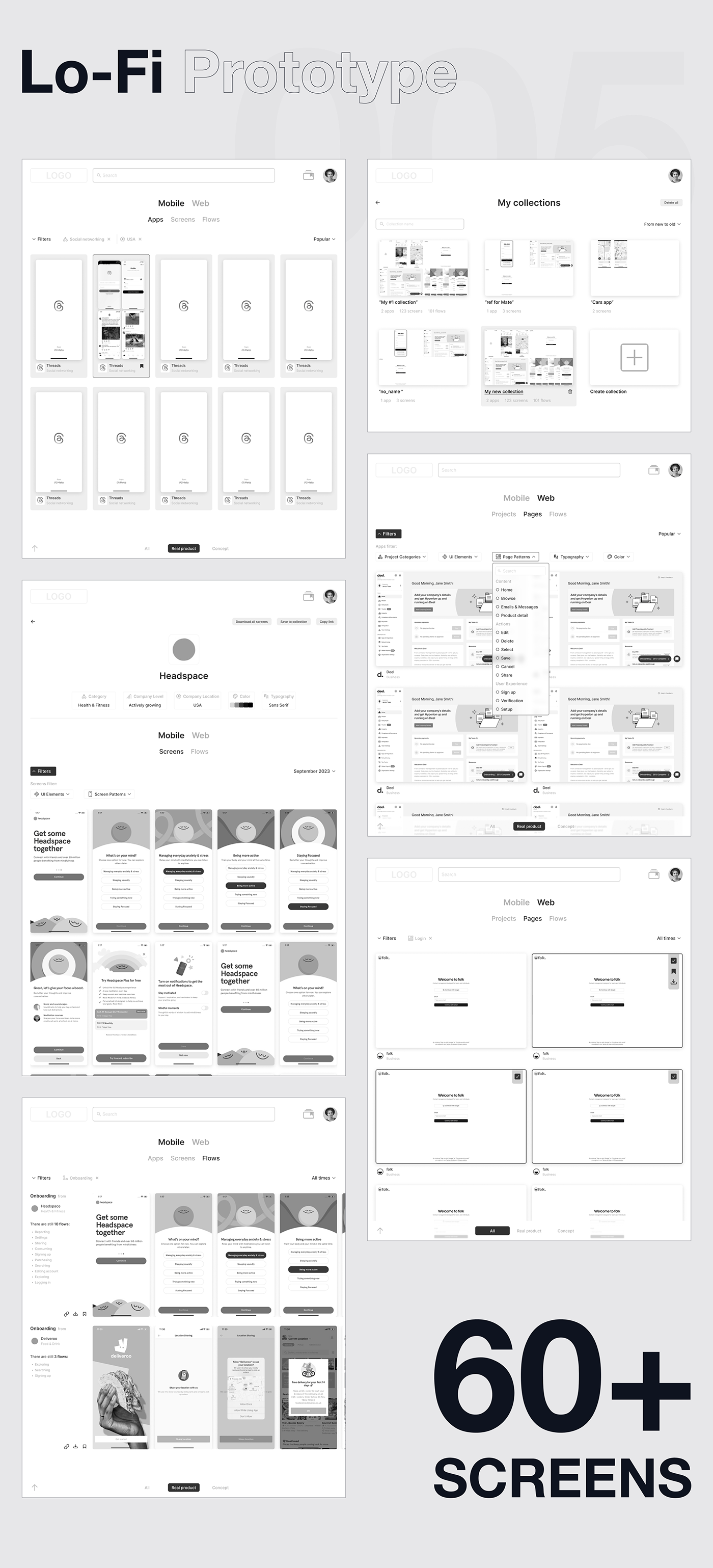 UI/UX web-design Figma adaptive design reference Insight inspiration user flow