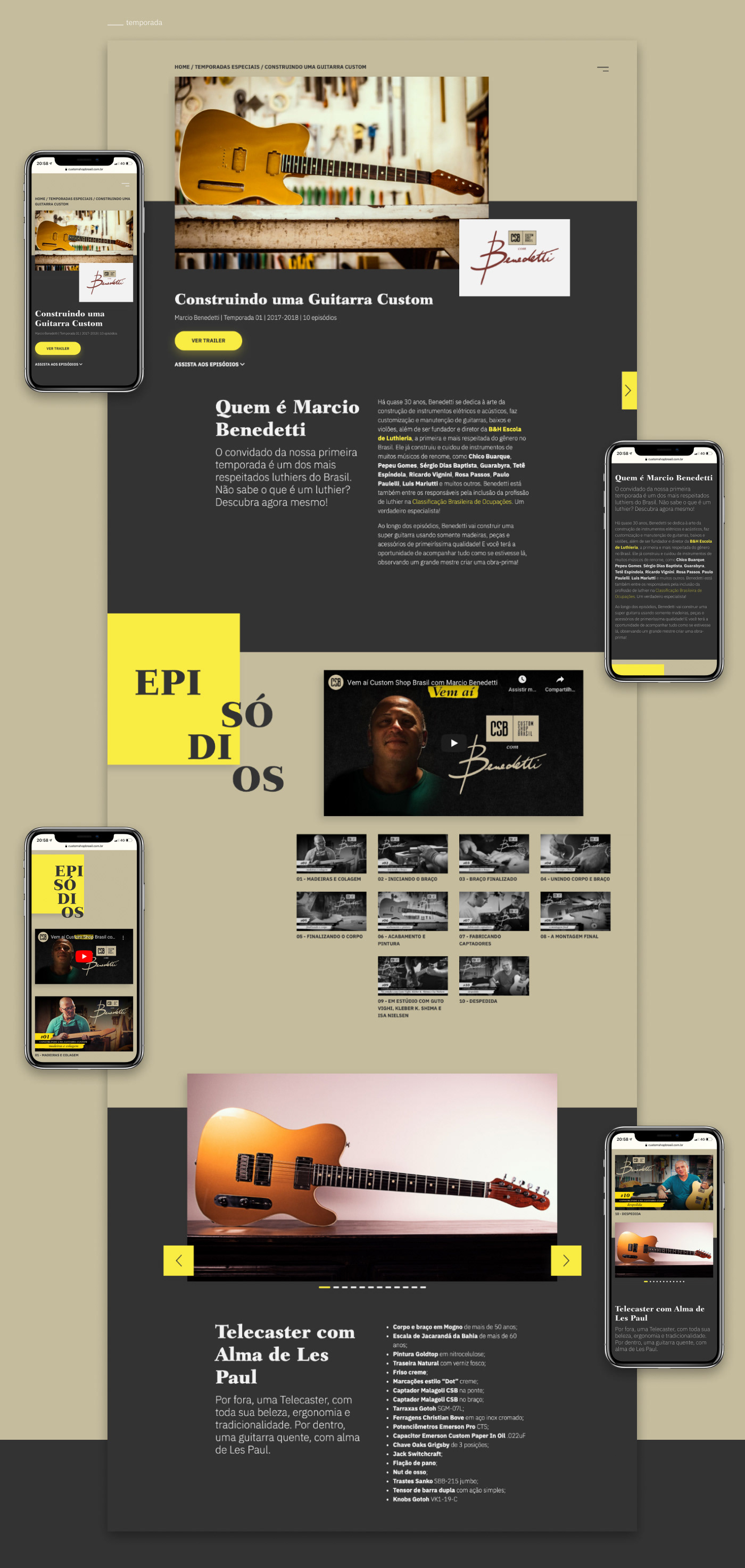 craft desktop Figma handcraft interaction mobile music Responsive site UI user experience user interface ux Webdesign Website