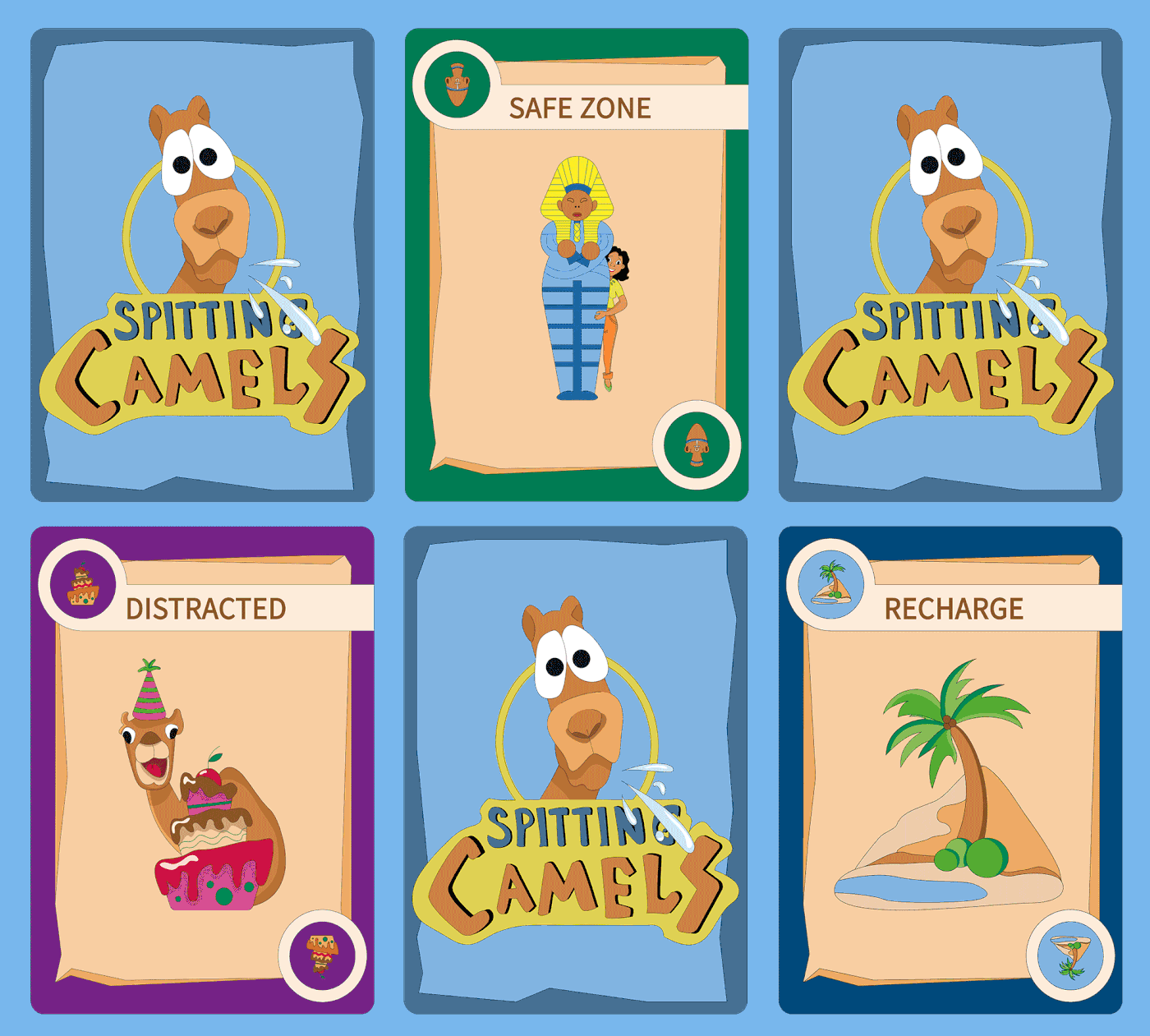 board game camel card card design Character Children Game children illustration game design  ILLUSTRATION  Packaging